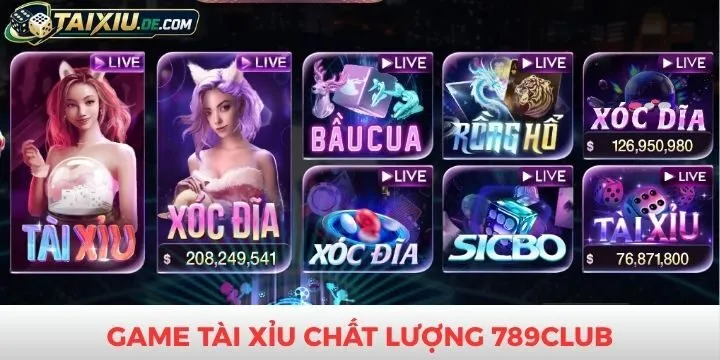 Những bộ môn tài xỉu siêu hấp dẫn mà 789Club mang đến